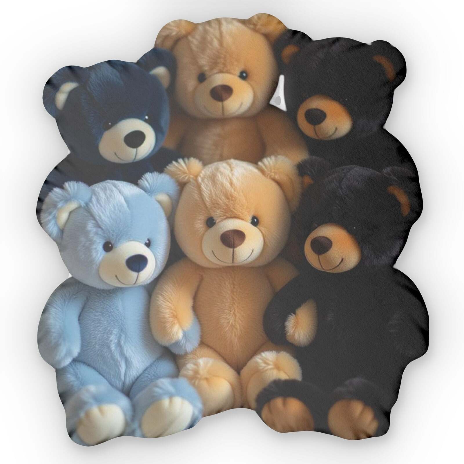Moonlight Multi Teddy Bear Pillows, Kids Room Decor, Nursery Cushions, Cozy Item image 2