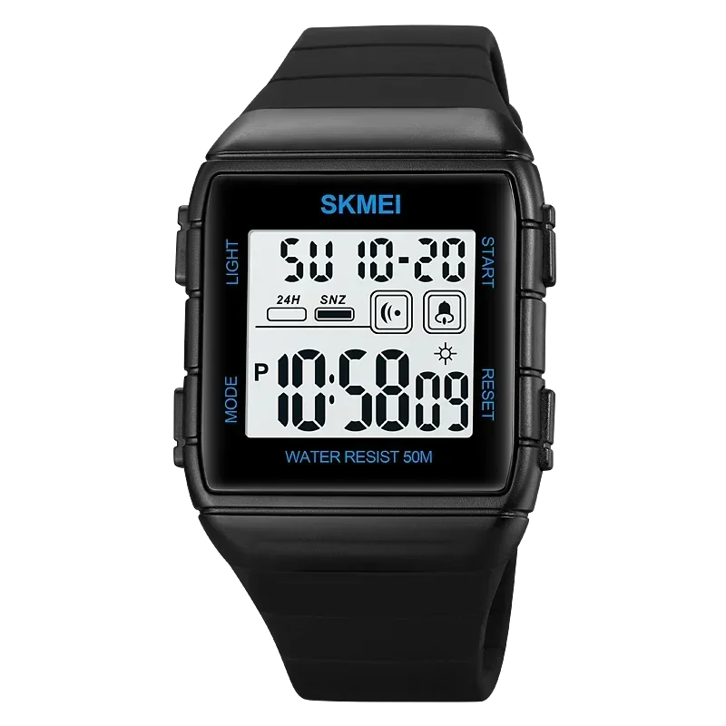 reloj hombre Japan Digital movement Mens Sport Military Countdown Alarm ... - $18.16