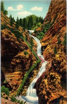 The Seven Falls South Cheyenne Canyon Colorado Postcard 1938 - £8.73 GBP