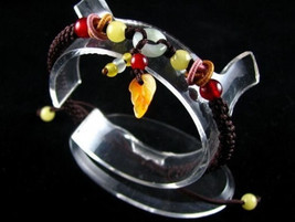 Wholesale 2pcs Braided Colorful Jade Beaded Leaf Circle Bracelet -Great ... - €8,79 EUR