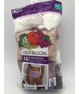 Fruit of the Loom 10 Cotton Briefs Multicolor Pack of 10 Pairs Womens Si... - $15.67