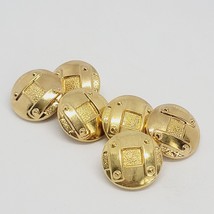 6 Lidz BROTHERS Golden metal replacement blazer Buttons Rare Unique - $22.43