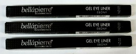 3x Bella Pierre Gel Eyeliner No 2 Ebony (black) 0.06 oz/1.8g each Full Size - £16.05 GBP