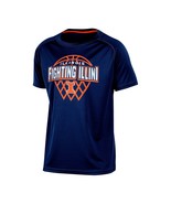  Illinois Illini Boys Short Sleeve Crew Neck Raglan Synthetic T-Shirt, L... - $247.32 MXN