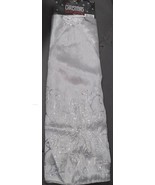 NEW 50&quot;  Silver Gray Sequin Poinsettia Christmas Tree Skirt - FREE SHIPPING - $37.88 CAD