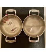 Two All-Clad 6 inch Stainless Steel Round Gratin Dish Baker Specialty Co... - $44.55