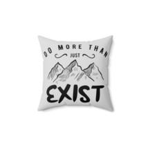 Faux Suede Square Pillow: Personalized Home Decor with Inspirational&quot;Do More tha - £24.85 GBP+