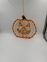 2000 Impact Plastics Pre Lit Halloween Pumpkin Jack o Lantern Decoration Works - $18.55