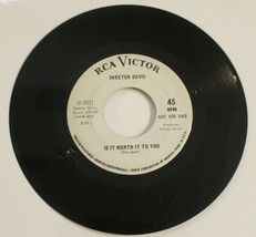 Skeeter Davis 45 Is It Worth It To You - Set Him Free Promo - £4.73 GBP