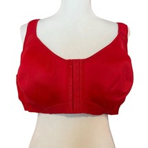 Front Closure Red Delimira Bra US 48C Plus Size Wireless Supportive Posture Full - $10.32