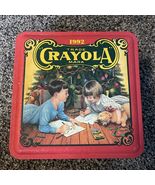 Vintage 1992 Crayola Crayon Collectible Holiday Tin Only 6”x6” - €8,56 EUR