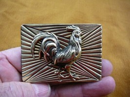 (B-BIRD-751) Rooster game bird cock love roosters chicken filigree pin pendant - £15.54 GBP