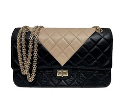 New Chanel Reissue Classic Two Tone 255 Double Flap Shoulder Bag - £5,317.33 GBP