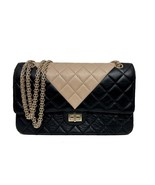 New Chanel Reissue Classic Two Tone 255 Double Flap Shoulder Bag - £5,317.33 GBP