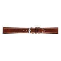 Morellato Gelso Calfgrain Vegan Leather Watch Strap - Dark Brown - 18mm - Chrome - £15.68 GBP