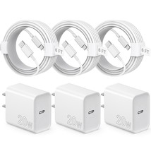 Usb C Charger Iphone 15 Fast Charger [Mfi Certified] 3-Pack Ipad Pro Charger 6Ft - £32.98 GBP