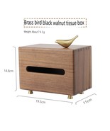 Black walnut creative tissue box - $67.40 CAD+