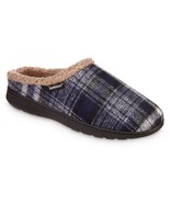 isotoner Advanced Memory Foam Plaid Berkley Hoodback Men&#39;s Slippers Navy... - $412.22 MXN