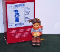 Hummel "FOR ME ?" Christmas Ornament Boy w/ Present "MINT" in box - $12.87