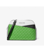 New Michael Kors Jet Set Travel Medium Dome Crossbody Jungle Green / Dust bag - $83.61