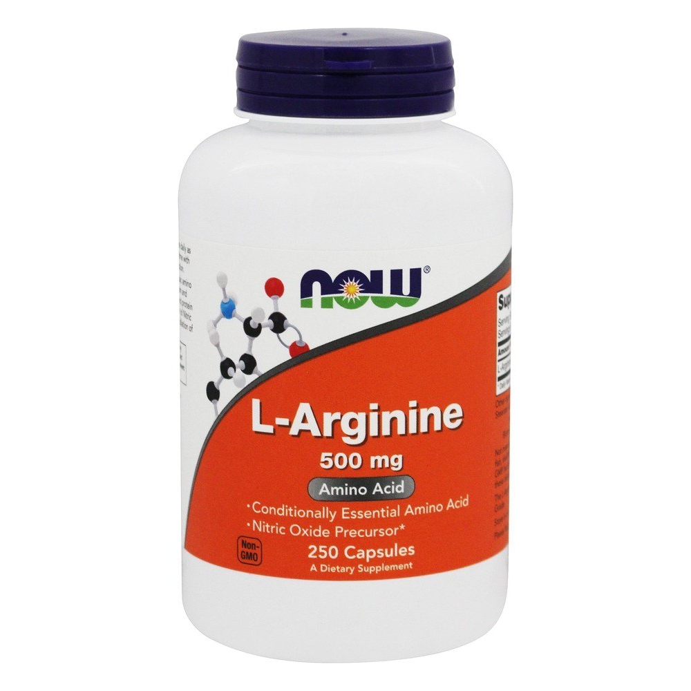 Primary image for NOW Foods L-Arginine 500 mg., 250 Capsules