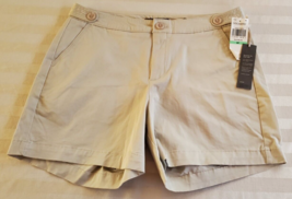 NWT Dockers Collection Beige Cotton Shorts Size 8P - £11.62 GBP
