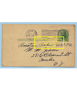 1933 Jefferson Pre-stamped Ham Radio QSL Card W9JZM  C.J. Eastman, Clint... - £39.32 GBP