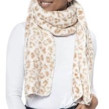 JENNI Womens Printed Sherpa Scarf Animal Print One Size New - £5.98 GBP