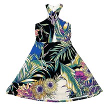 Mara Hoffman Cross Front Fit &amp; Flare Mini Dress &quot;Viva&quot; Tropical Print Si... - £51.75 GBP