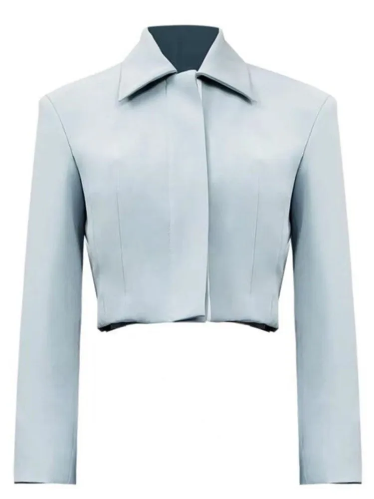 Office Ladies 2 Pieces Set Women Slim Short Blazer Korean  Elegant A Line Skirt  - £99.68 GBP