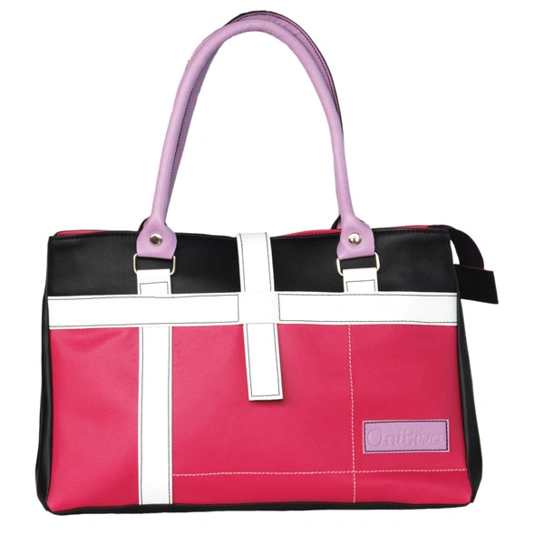 Onitiva Women&#39;s Multi Color Handbag Faux Leatherette Purse, satchel bag pink - $63.99