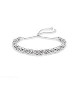 .925 Sterling Silver Unisex Byzantine Adjustable Chain Bracelet - €25,51 EUR