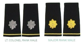 New Genuine Us Army Soft Shoulder Epaulettes Major &amp; Lt. Colonel Rank In Bullion - £37.03 GBP