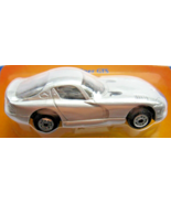 Dodge 1998 Viper GTS Silver Coupe Chrysler Maisto Die Cast Metal On Cut Card - $4.94