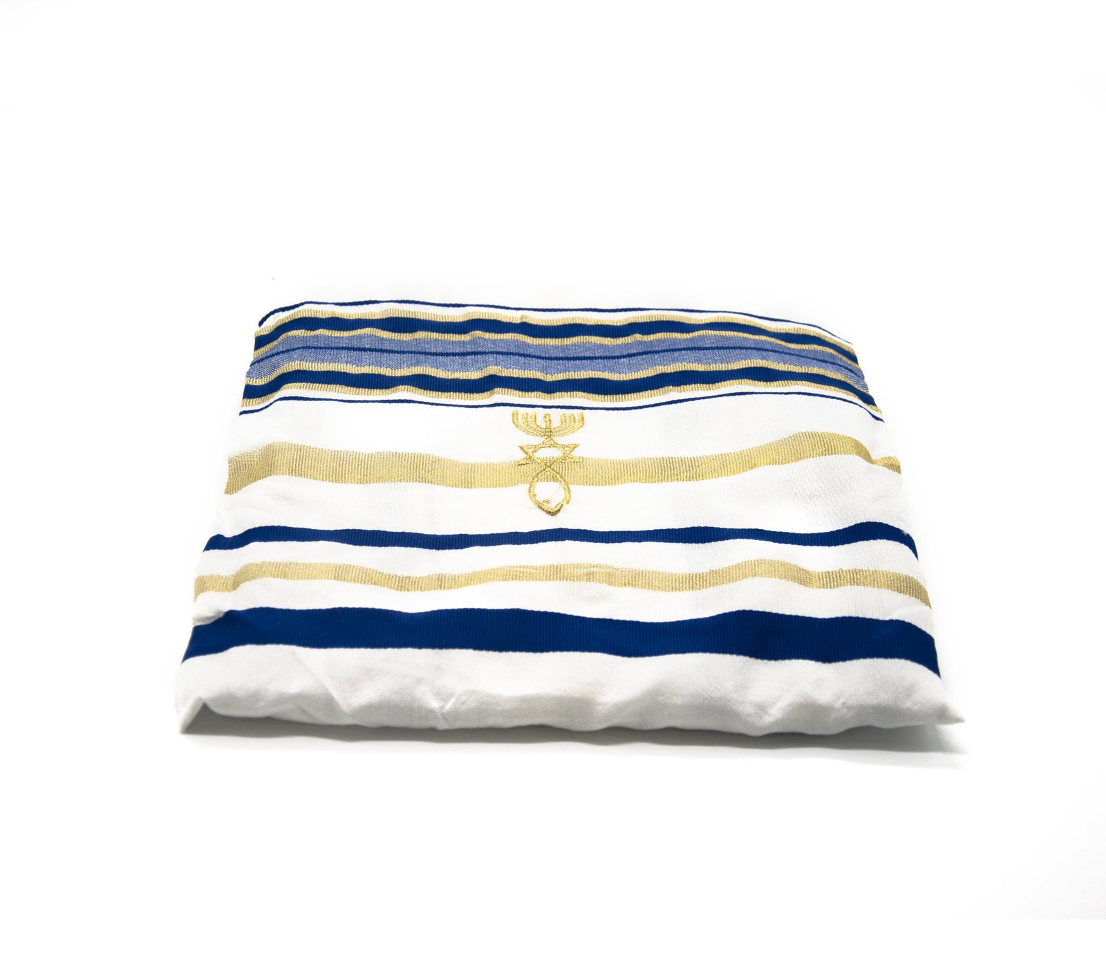 Primary image for Large Messianic Tallit Prayer Shawl Talit Dark Navy And Gold With Talis Bag