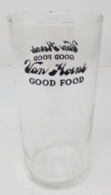 Van Horns Good Food Restaurant Glass Black Lettering 5 Vintage - $18.95