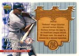 2004 Upper Deck Magical Performances Alfonso Soriano 30 Yankees - $3.00