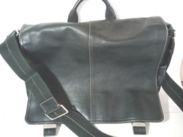 Coach Men&#39;s Black Leather Messenger Bag Brief Executive Travel Large Tote F70104 - £110.32 GBP