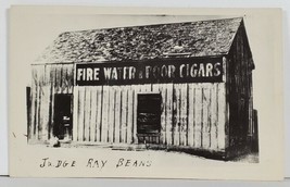 Rppc Building Advertising Fire Water &amp; Poor Cigars Old West Postcard Q13 - £11.95 GBP