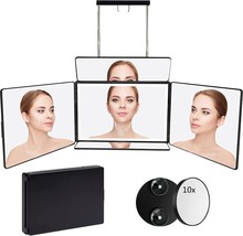 Upgraded 5 Way Mirror Add Top&amp;Bottom Mirrors For Self Hair Cutting -, Barber - £47.95 GBP