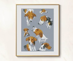Setter Dog Cross Stitch pattern pdf - Dog Sampler cross stitch Animalistic chart - £14.38 GBP
