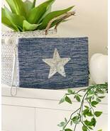 Blue Sequin Star Clutch/Cosmetic Bag - $16.45