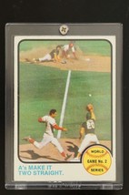 Vintage 1973 TOPPS Baseball Card #204 A&#39;s Make It Straight World Series Game 2 - £9.75 GBP