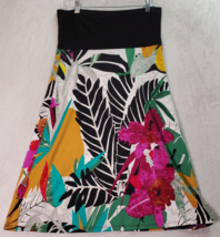 Coco Bianco A Line Skirt Womens Medium Multi Hawaiian Polyester Elastic ... - £14.26 GBP