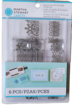 Martha Stewart Stamp Around The Page Snowflake and Calligraphy Set 6 piece - £11.79 GBP