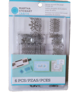Martha Stewart Stamp Around The Page Snowflake and Calligraphy Set 6 piece - £11.96 GBP
