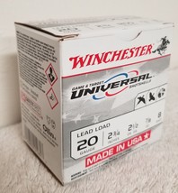 Winchester Game &amp; Target Universal 20 Ga 8 Shot Empty Ammo Box ONLY - £3.93 GBP