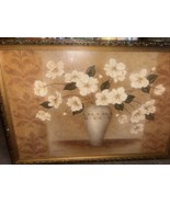 Jane Carroll white Lillies framed artwork - $100.00