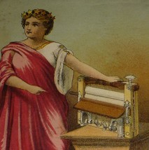 1800&#39;s Antique Victorian Keystone Wringer Trade Card W/ Lady Liberty  - £5.93 GBP