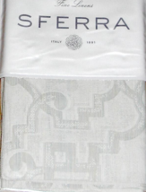 Sferra Laterina Boudoir Sham Silversage Geometric Cotton Sateen Jacquard New - £29.47 GBP